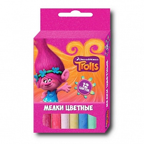 Мелки цветные из серии Тролли, 12 цветов (Centrum, 87217)